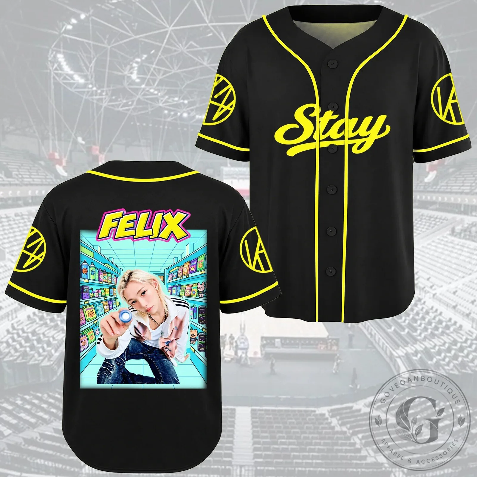 Stray Kids Bang Chan K-Pop Music Group Baseball Jersey for Stay